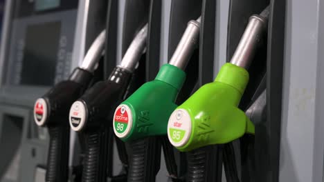 Gas-fuel-pumps-for-diesel-and-gasoline-are-ready-to-be-used-at-a-Cepsa-gas-station-in-Spain