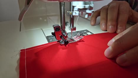 Patchwork-quilt-creation-process---sewing-in-slow-motion