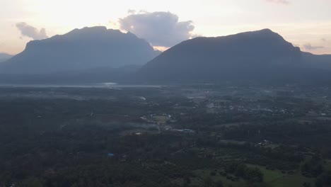 Aerial-View-Of-Doi-Luang-Chiang-Dao-Mountain-In-Morning-During-Sunrise