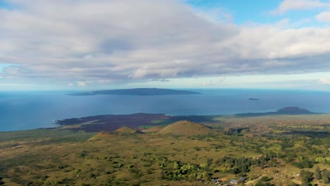 Seaside-Kanaio-Natural-Area-Reserve-in-Hawaii,-wide-forward-aerial