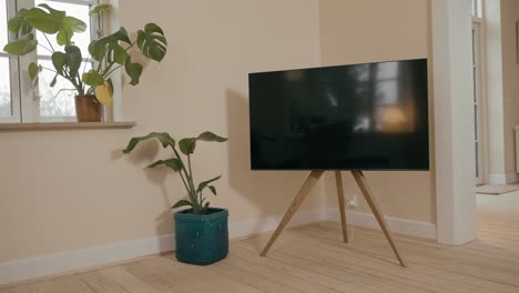 Wooden-TV-stand-in-danish-living-room