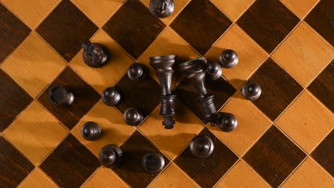 Black-chess-set-lose-war-against-better-and-more-strategic-opponent