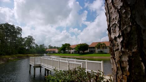 Ein-Bewegungszeitraffer-Eines-Sees-In-Florida-Mit-Wunderschöner-Umgebung