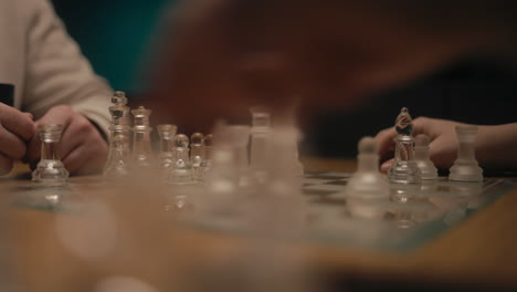 Game-of-chess:-Static-shot-of-the-chessboard-with-some-pieces