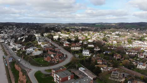 Luftaufnahme-über-Die-Stadt-Budleigh-Salterton-Im-Osten-Von-Devon