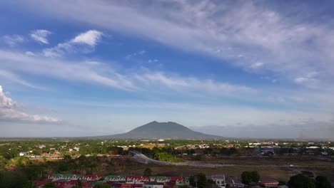 Giant-Arayat-Volcano-on-Philippines-during-blue-sky-with-clouds