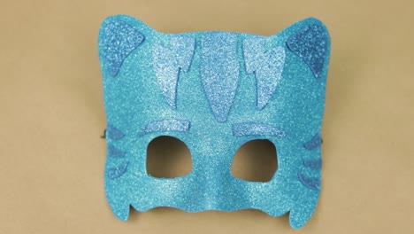 Handmade-children-mask-with-blue-diamond-foam-of-Catboy,-PJ-Masks-leader