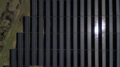 Aerial-Grid-of-Solar-Panels-Harnessing-Clean-Energy---aerial-top-view