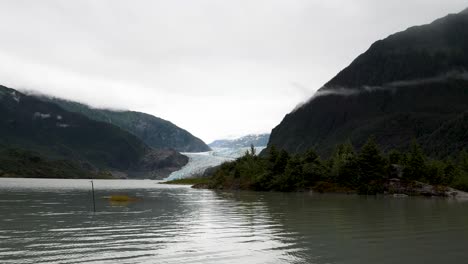 Mendenhall-Glacier-and-Lake-from-a-footpath.Alaska