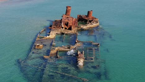 Flying-over-of-the-famous-shipwreck-in-Epanomi