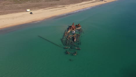 High-aerial-view-of-the-famous-Epanomi's-shipwreck