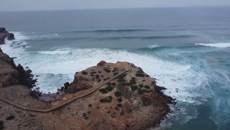 Drone-shot-of-the-breathtaking-beauty-of-Carapateira-in-Algarve,-Portugal