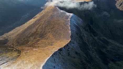 Mountain-ridge-Scotland-aerial-Stob-Ban-Glen-Nevis