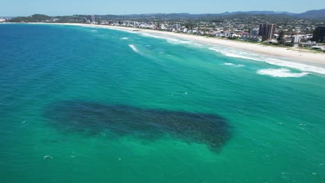 Palm-Beach-Reef---Southern-Gold-Coast,-Queensland,-QLD---Australia---Drone-Shot