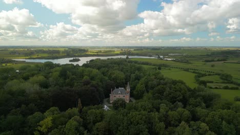 Diksmuide-Woumen-De-Blankaart-Naturgebiet-Schlosspark-Aireal-Drohnenaufnahme
