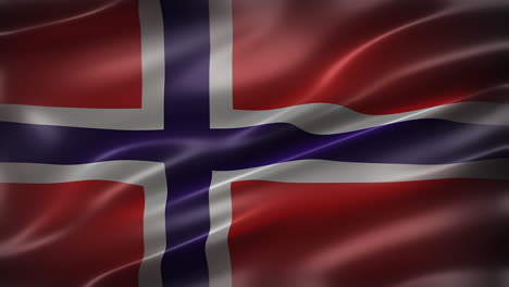 The-National-Flag-of-Kingdom-of-Norway,-font-view,-full-frame,-sleek,-glossy,-fluttering,-elegant-silky-texture,-waving-in-the-wind,-realistic-4K-CG-animation,-movie-like-look,-seamless-loop-able