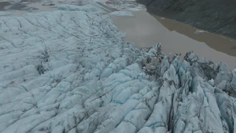 Ice-formations-of-Icelandic-glacier-from-above