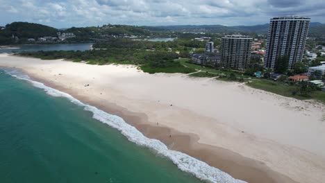 Royal-palm-And-Princess-Palm-Resorts-In-Palm-Beach---Gold-Coast---Queensland-QLD---Australia---Drone-Shot