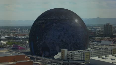 Dark-MSG-Sphere-With-Motion-Graphics-Being-Played-During-The-Day-In-Las-Vegas