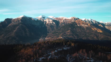 Aerial-drone-shot-of-Monte-Pavione-in-the-Belluno-Dolomites-near-Feltre