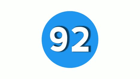 Number-92-sign-symbol-animation-motion-graphics-icon-on-blue-circle-white-background,cartoon-video-number-for-video-elements
