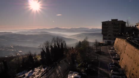 Blick-Auf-Die-Umliegende-Landschaft-Von-Guardiagrele,-Abruzzen,-Italien