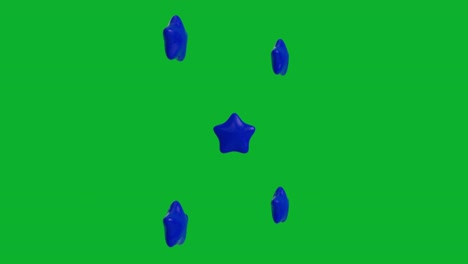 Honduras-Animación-3d-En-Bucle-De-5-Estrellas-Sobre-Un-Fondo-Verde