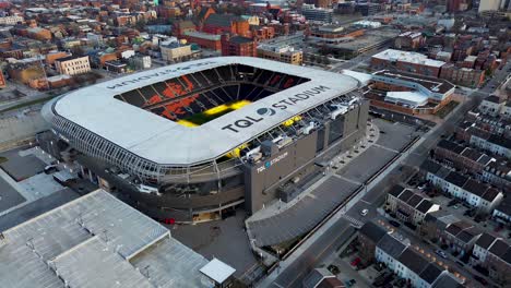 TQL-Stadium,-Cincinnati,-Ohio,-home-of-FC-Cincinnati,-soccer-and-football-team-aerial-drone