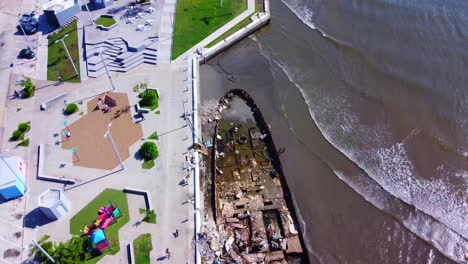 Schöne-Luftaufnahme-Mit-Drohne-Des-Hafens-Von-Boca-Del-Rio,-Veracruz