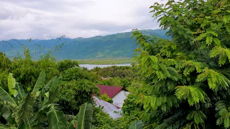 Scenic-landscape-view-of-Alor-Island-covered-with-dense-green-trees-and-mountainous-terrain-in-Lesser-Sunda-Islands-of-East-Nusa-Tenggara,-Indonesia