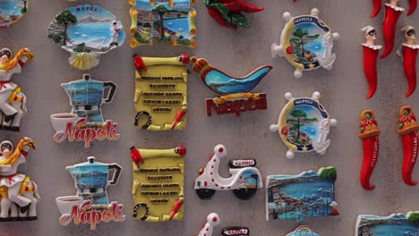 Tourist-souvenir-ornamental-fridge-magnets-for-sale-curios-shop-Italy