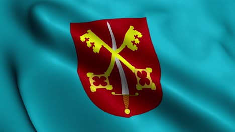 Flagge-Der-Kathedrale-Von-Exeter,-Echte-Textur-Flagge-Der-Flagge-Der-Kathedrale-Von-Exeter,-Bannersammlung-Der-Kirche-Von-England,-Vereinigtes-Königreich