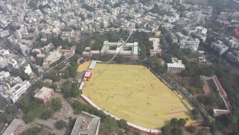Rajkot-kite-festival-aerial-drone-view-Drone-camera-photos-Many-tourists-are-going-to-visit-the-ground-where-different-types-of-big-big-kites-are-flying