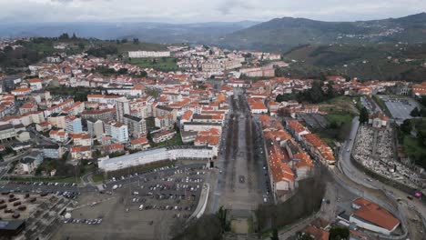 Vista-Aérea-De-Lamego,-Distrito-De-Viseu,-Portugal.