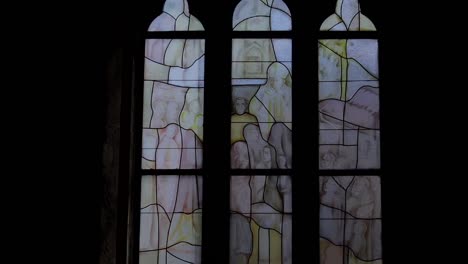 Stain-glass-windows-inside-Italian-holy-Church-of-Gesu-Nuovo