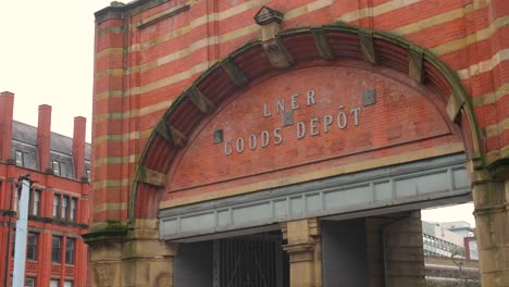 Innerer-Güterbahnhof-In-Manchester,-England