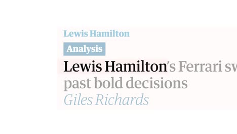 Animation-Of-Lewis-Hamilton-Headline-Title-Across-International-Media