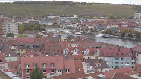 Alemania-Casco-Antiguo-De-Wurzburg,-Casas,-Calle,-Infraestructuras,-Edificios