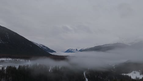4k-Drone-Footage-of-Sunrise-in-the-Snowy-Austrian-Alps-Mountain-Range