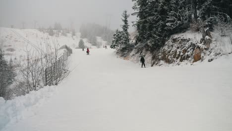 Ski-resort-in-Sinaia,-Romania