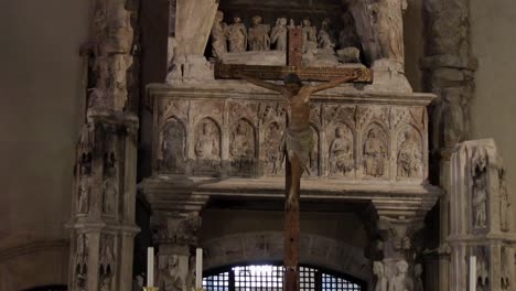 Beautiful-stone-carving-monument-inside-Italian-Church-of-Gesu-Nuovo