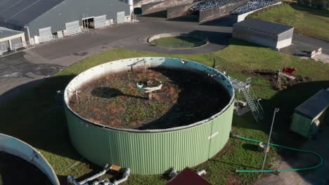 Liquid-manure-tank-full-of-slurry-aerial-view