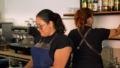 Mujeres-Trabajando-En-Una-Cafeteria