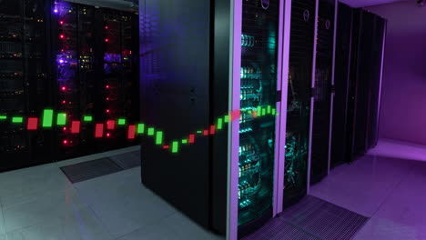 Animation-of-bar-graphs-over-illuminated-data-server-systems-in-server-room