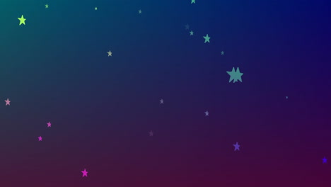 Animation-of-falling-multicolored-falling-stars-over-gradient-background