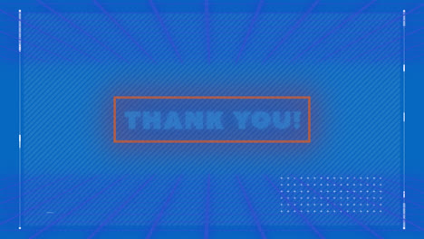 Animation-of-thank-you-text-banner-over-interface-with-data-processing-against-blue-background