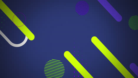 Animation-Abstrakter-Formen-Und-Muster-In-Nahtlosem-Muster-Vor-Kopierraum-Auf-Blauem-Hintergrund