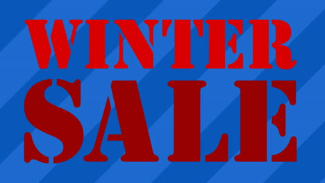 Animation-of-winter-sale-text-banner-against-blue-striped-background
