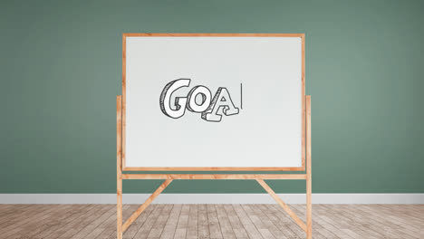 Goal-text-in-a-white-board