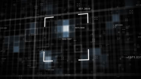 Quadratischer-Scanner-Und-Datenverarbeitung-Vor-Schwarzem-Hintergrund